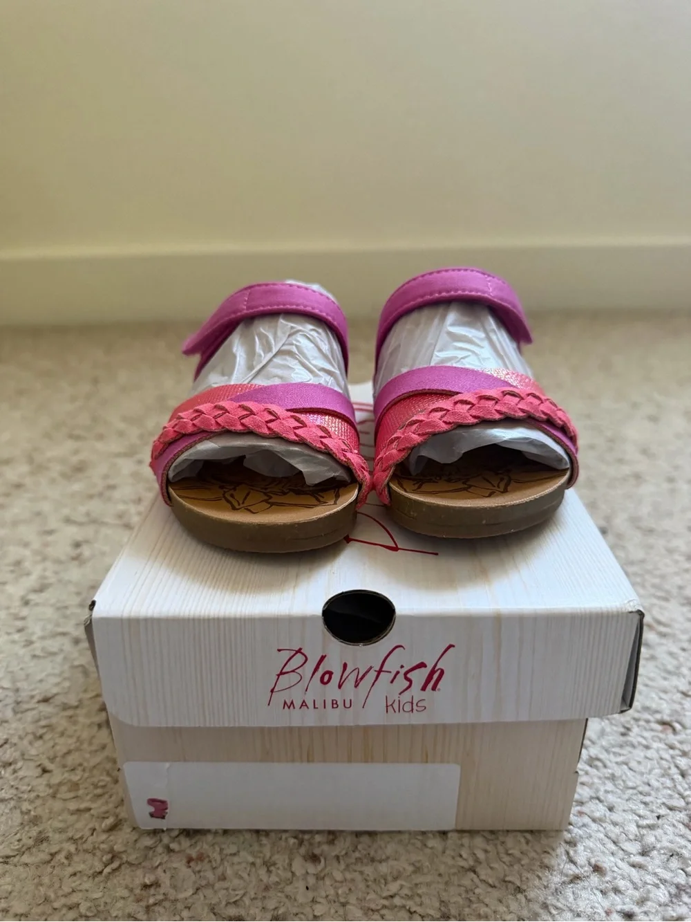 Blowfish Malibu Kids Pink Braided Sandals | Toddler US 5 | NWT
